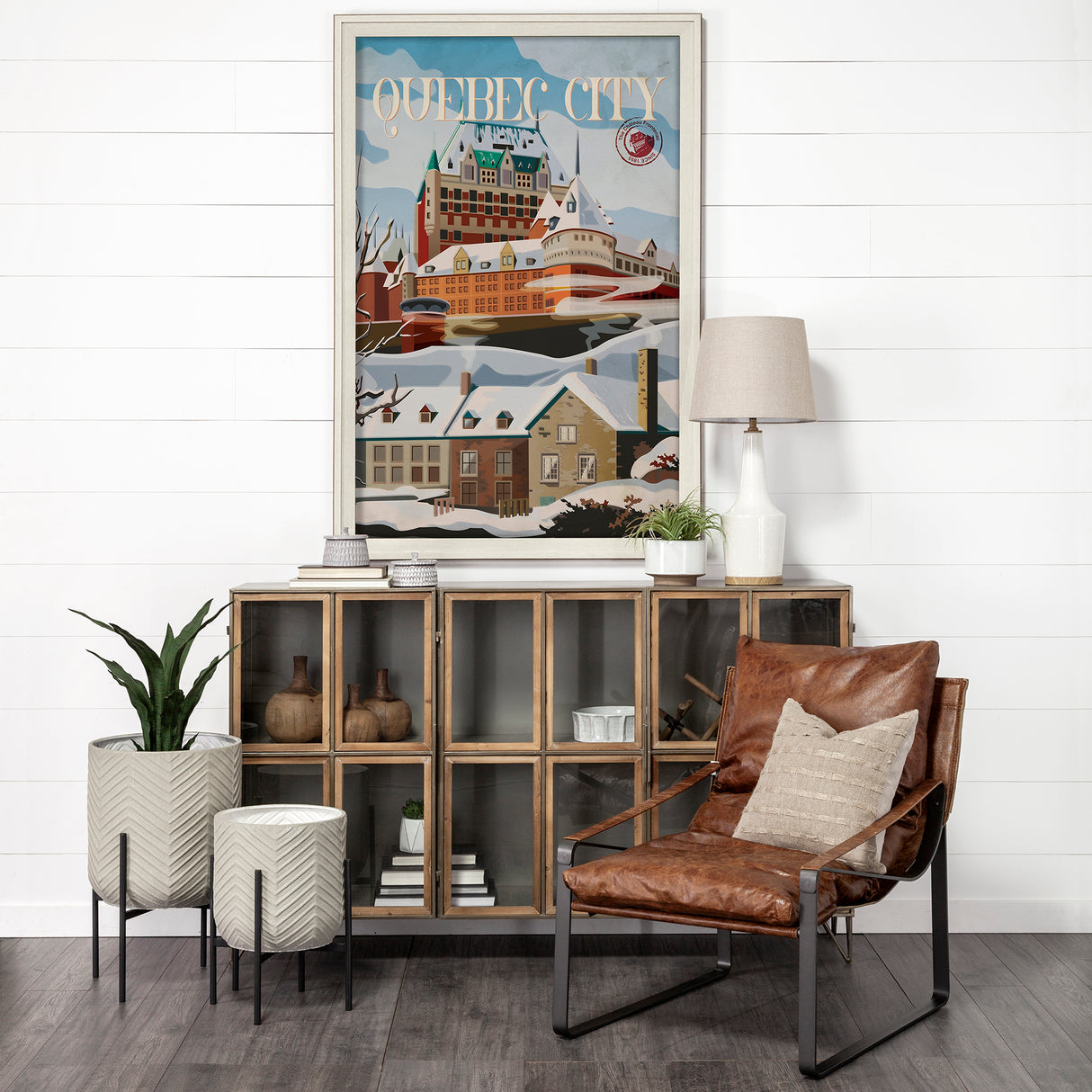 Quebec City Go Canada (XL) by Mercana Studio Hand Embellished Decograph Framed Art Print under Glass from Mercana - Luna Furniture