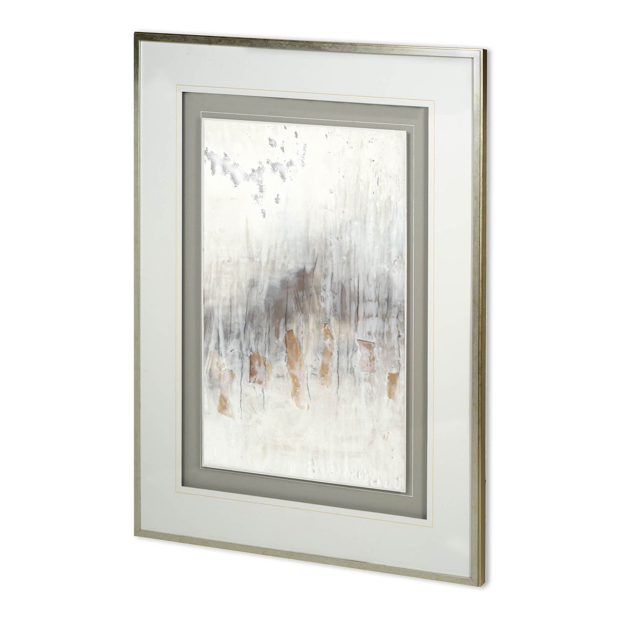 Custom Neutral Wave II by Jennifer Goldberger a Hand Embellished Textured Framed Art Print from Mercana - Luna Furniture