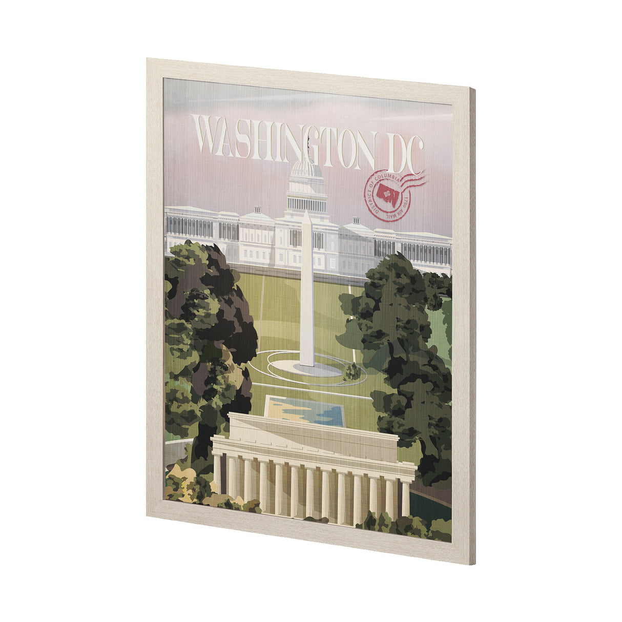Washington DC Go USA (L) by Mercana Studio a Hand Embellished Decograph Framed Art Print from Mercana - Luna Furniture