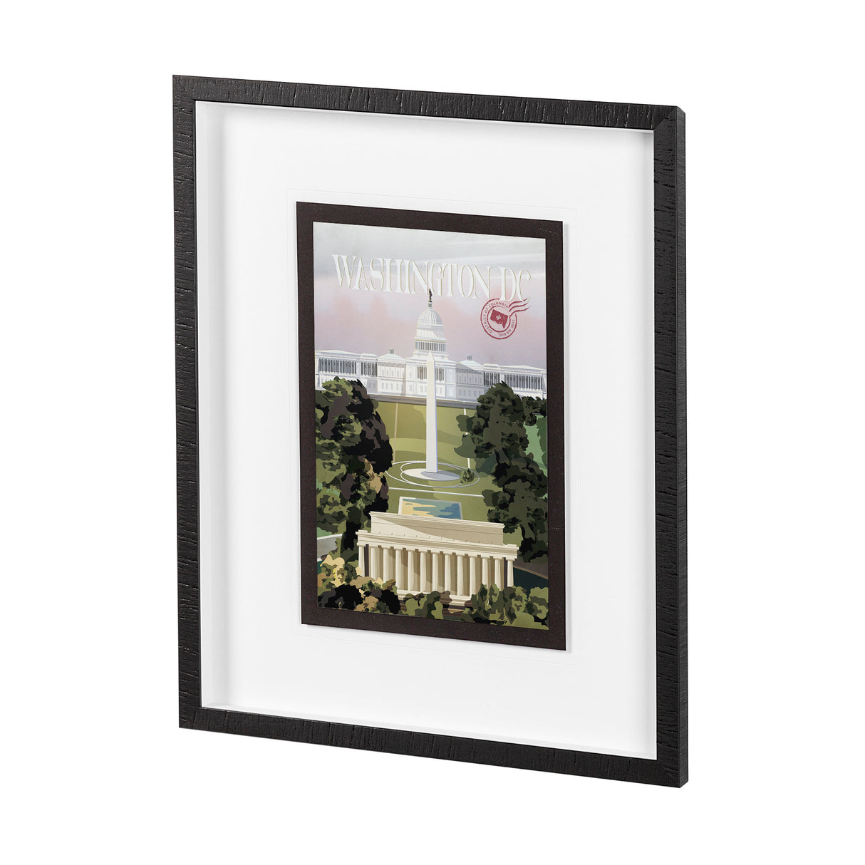 Washington DC Go USA (M) by Mercana Studio a Framed Art Print Matted under Glass from Mercana - Luna Furniture