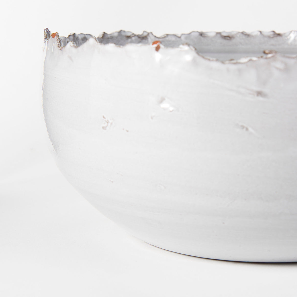 Larsen 13L x 13W White Ceramic Large Decorative Bowl from Mercana - Luna Furniture