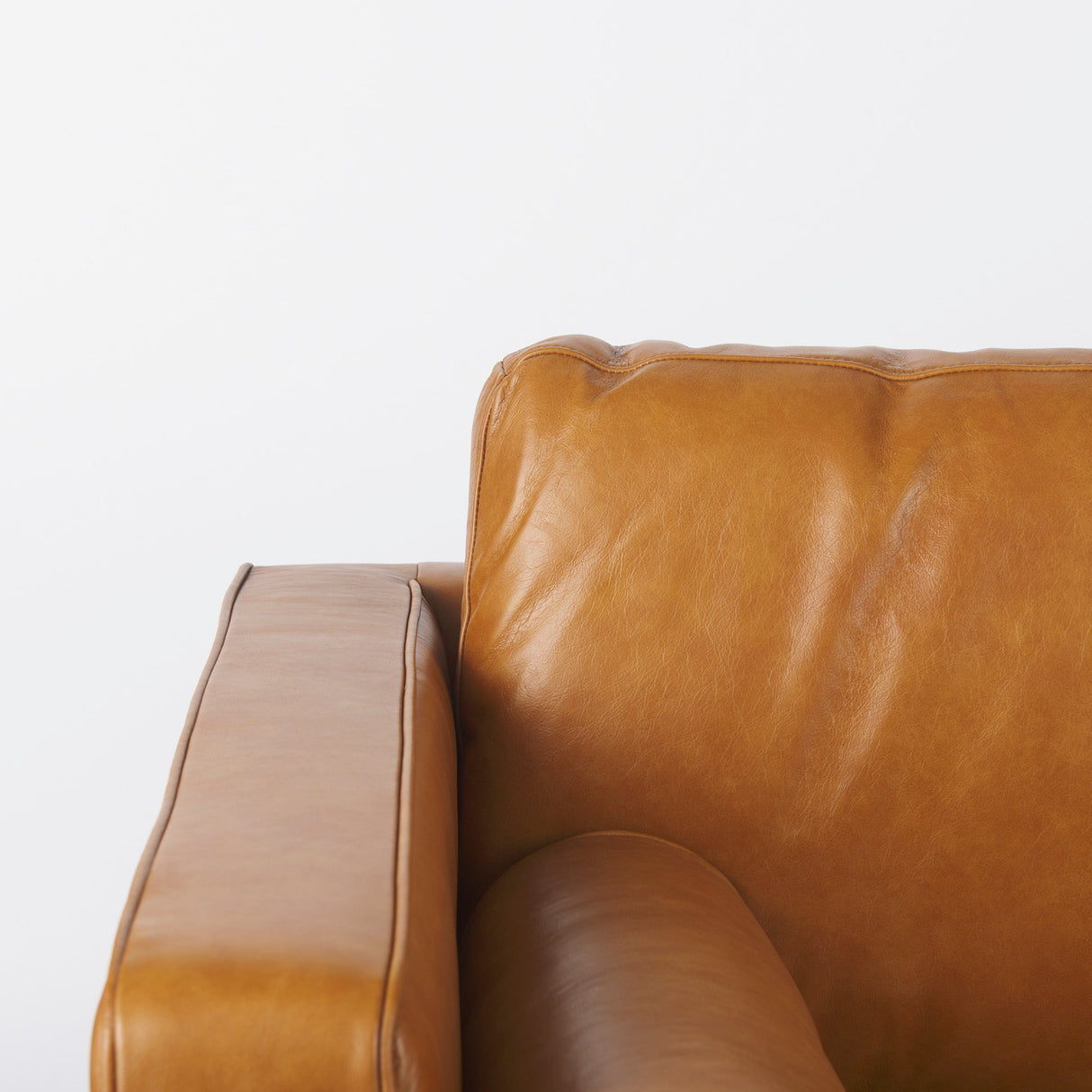 Svend 65.0L x 38.0W x 34.0H Tan Leather Love Seat Sofa from Mercana - Luna Furniture