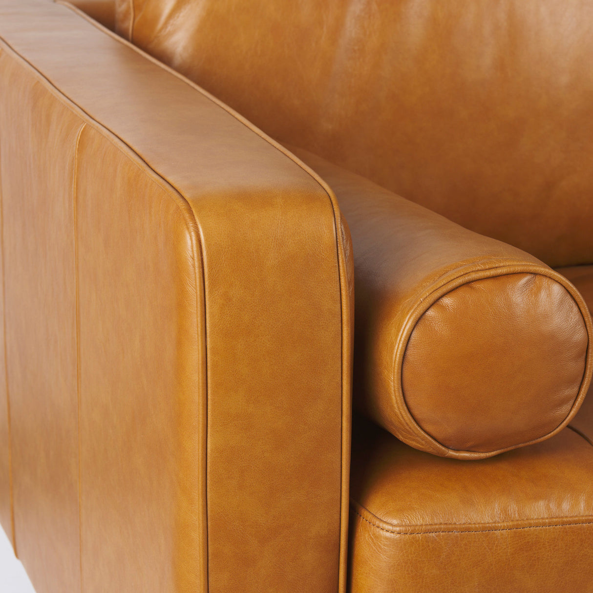 Svend 65.0L x 38.0W x 34.0H Tan Leather Love Seat Sofa from Mercana - Luna Furniture