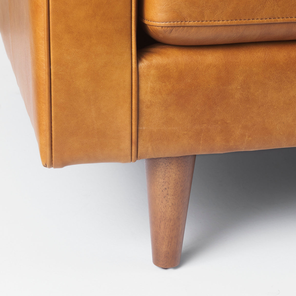 Svend 88.0L x 38.0W x 34.0H Tan Leather Sofa from Mercana - Luna Furniture