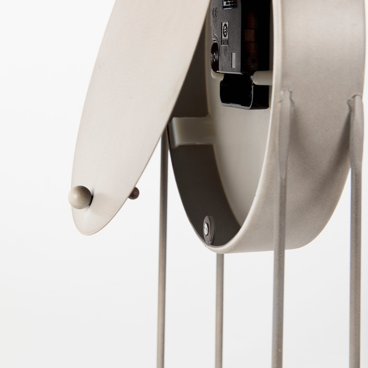 Aurus Matte Gray Metal Table Clock from Mercana - Luna Furniture