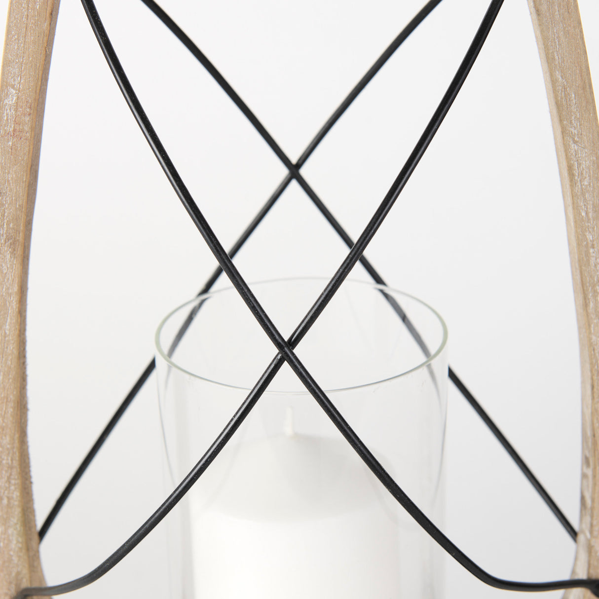 Zain I Small Brown Wooden Vintage Inspired Candle Holder Lantern from Mercana - Luna Furniture