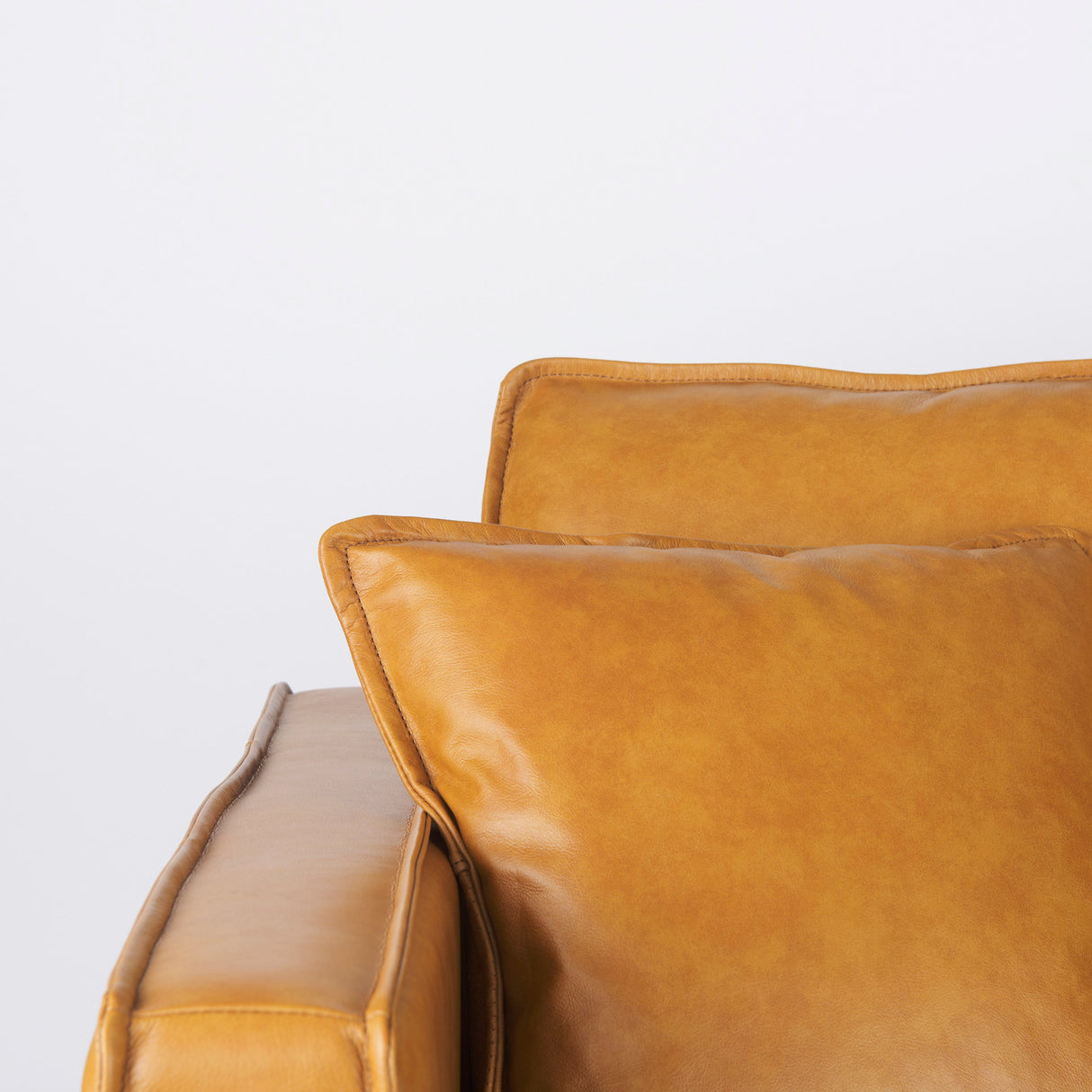 D'Arcy 88.0L x 37.0W x 34.0H Tan Leather Sofa from Mercana - Luna Furniture