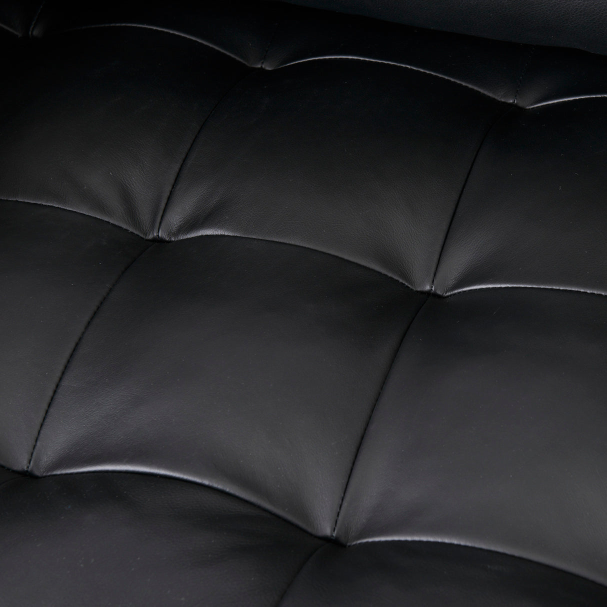 Svend 88.0L x 38.0W x 34.0H Black Leather Sofa from Mercana - Luna Furniture