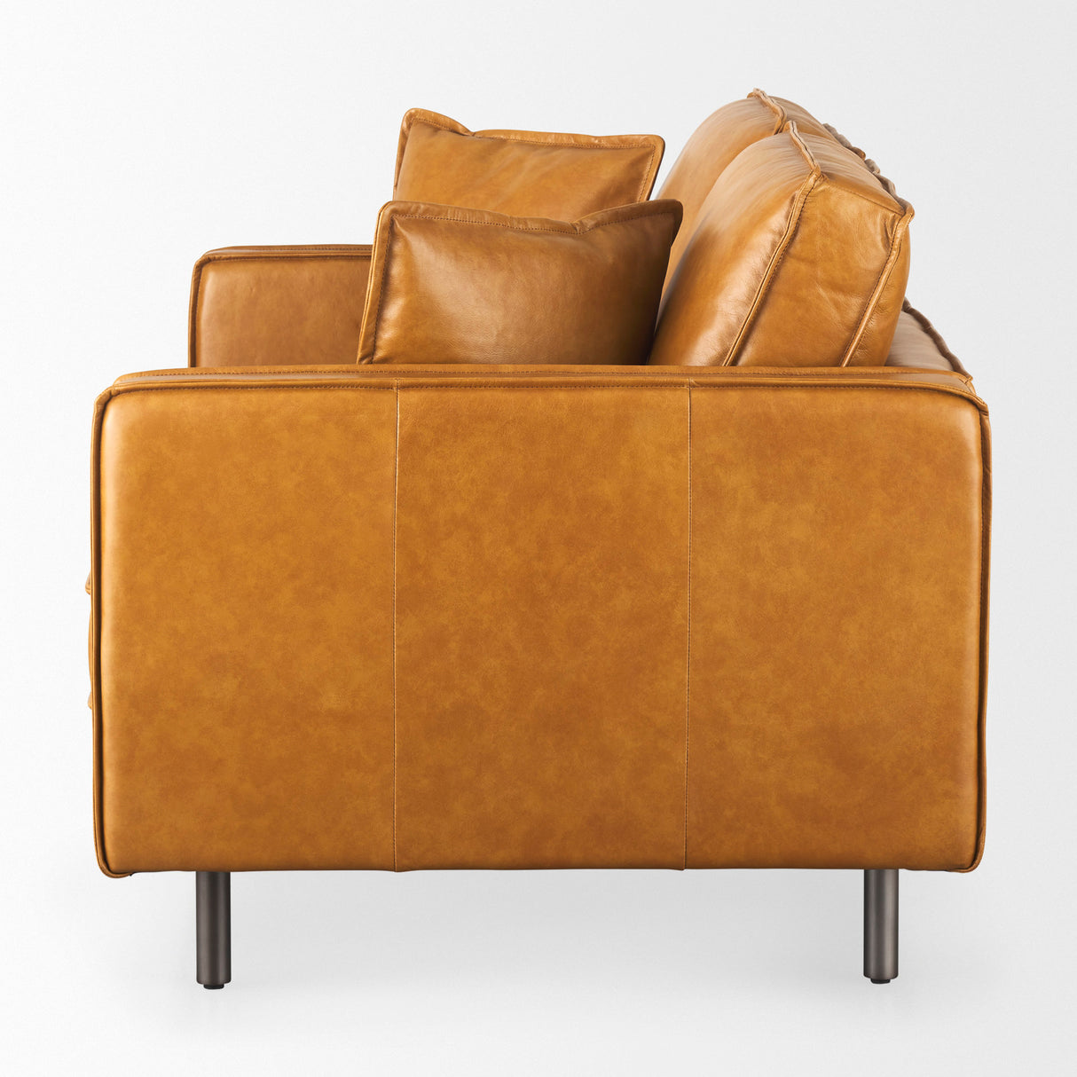D'Arcy 65.0L x 37.0W x 34.0H Tan Leather Love Seat from Mercana - Luna Furniture