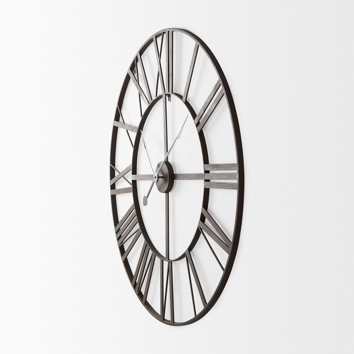 Pender 40.0L x 2.4W x 40.0H Black Iron Round Wall Clock from Mercana - Luna Furniture