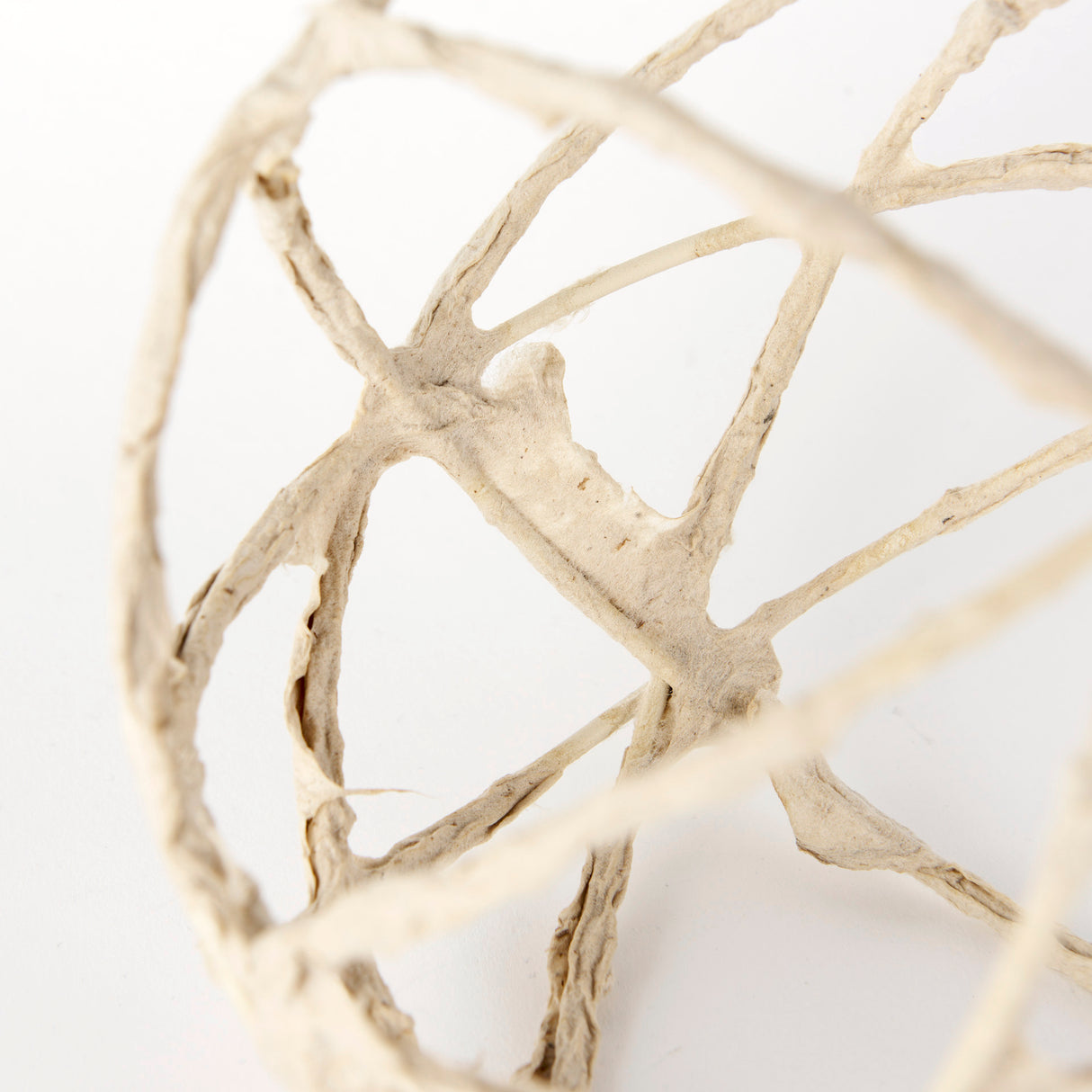 Kali 6.7L x 6.7W x 6.7H Large Beige Decorative Metal and Paper Object from Mercana - Luna Furniture