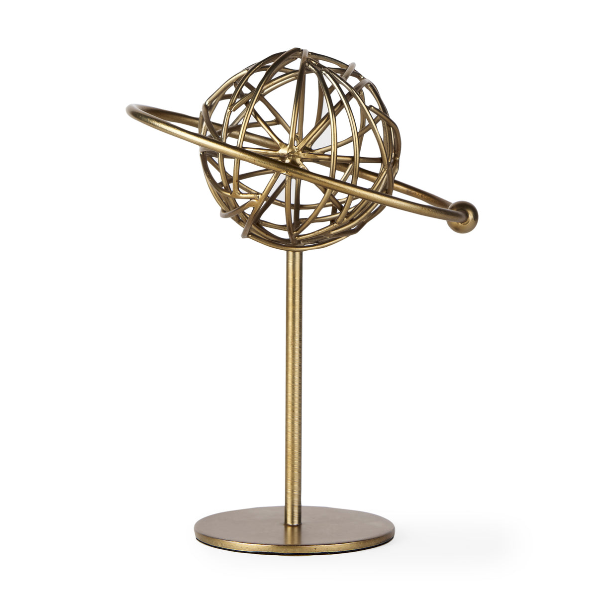 Atlas 10.0L x 8.0W x 12.0H Gold Metal Solar System Ornament from Mercana - Luna Furniture