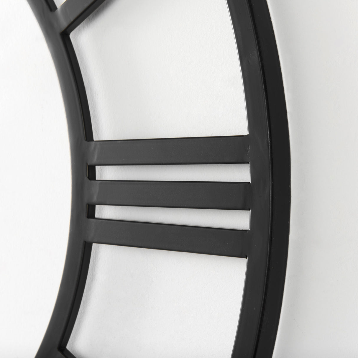 Stoke 42" Round Black Iron Wall Clock from Mercana - Luna Furniture