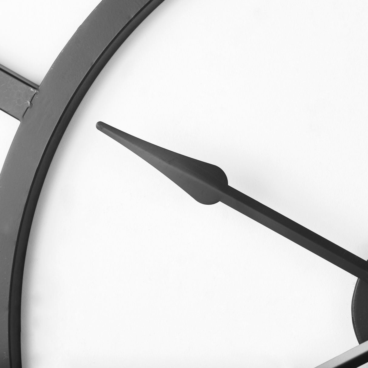 Stoke 30" Round Black Iron Wall Clock from Mercana - Luna Furniture