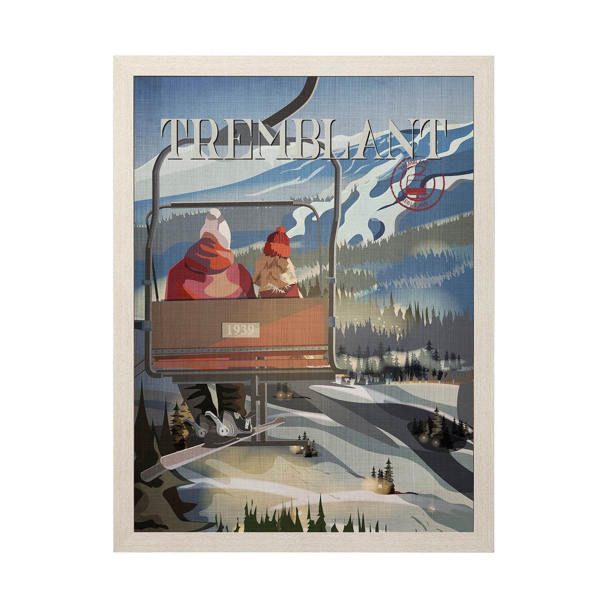 Tremblant Go Canada (L) by Mercana Studio a Hand Embellished Decograph Framed Art Print from Mercana - Luna Furniture