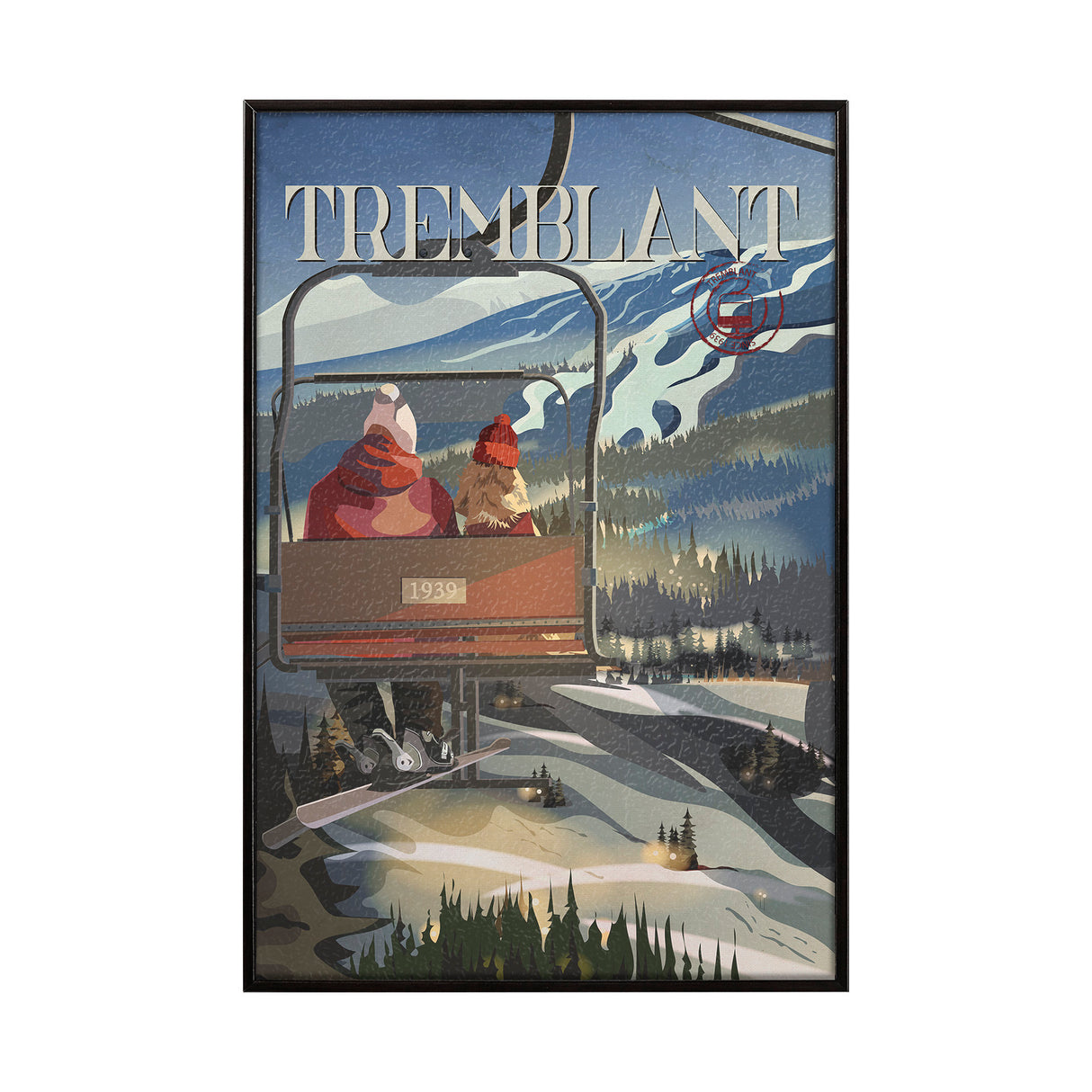 Tremblant Go Canada (SM) by Mercana Studio a Hand Embellished Decograph Framed Art Print from Mercana - Luna Furniture