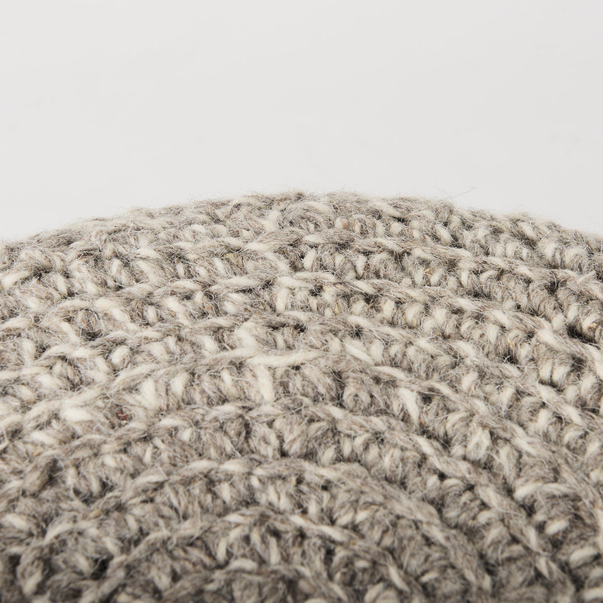 Bina 19.0L x 19.0W x 15.0H Taupe 4 Legged Wool Stool from Mercana - Luna Furniture