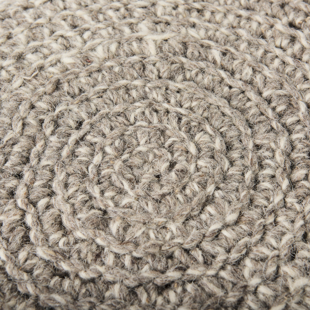 Bina 19.0L x 19.0W x 15.0H Taupe 4 Legged Wool Stool from Mercana - Luna Furniture