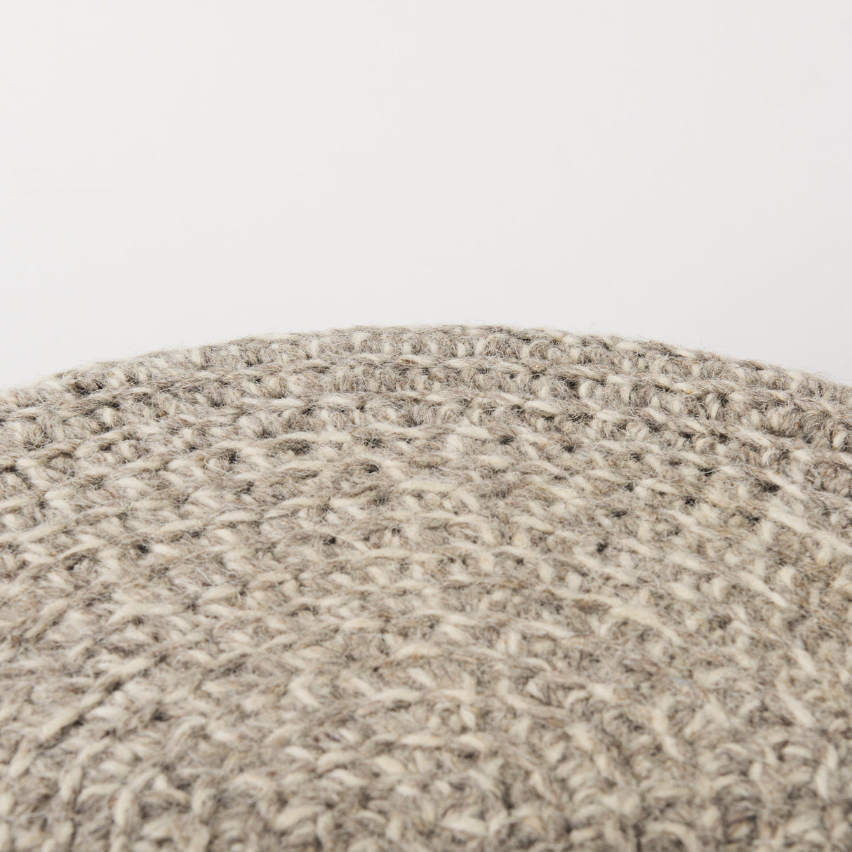 Bina 24.0L x 24.0W x 14.0H Light Gray 4 Legged Wool Stool from Mercana - Luna Furniture