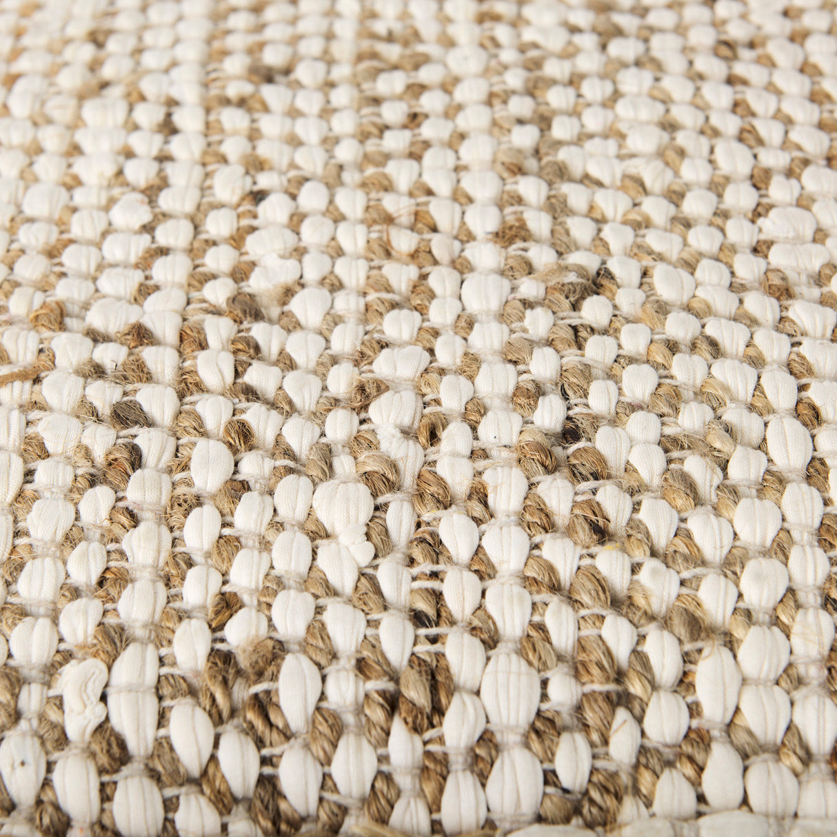Ekani 16.0L x 16.0W x 16.0H Cream/Beige Cotton Pouf from Mercana - Luna Furniture
