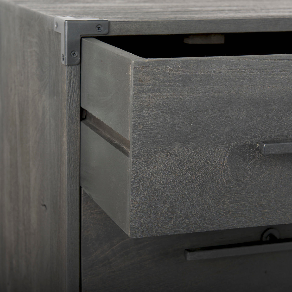Ward 34L x 18W Brown Wood and Iron 3 Drawer Accent Cabinet from Mercana - Luna Furniture