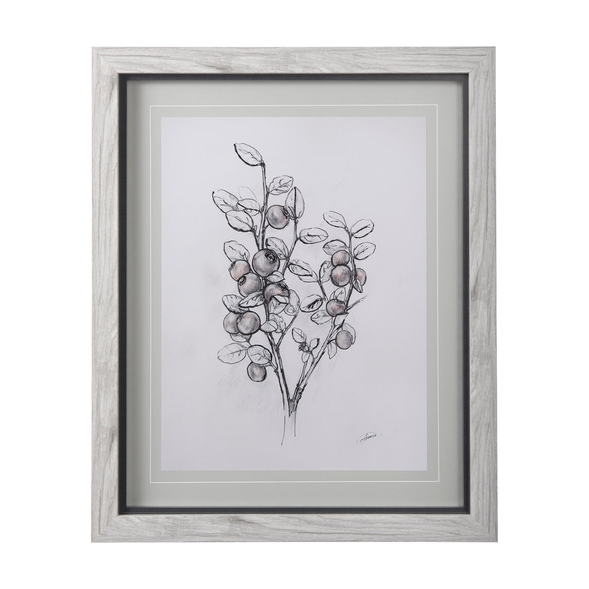 WildBerry Collection Hucklberry Mercana Studio Hand Embellished Framed Art Print Matted under Glass from Mercana - Luna Furniture