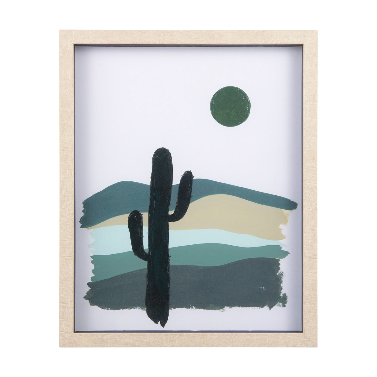 Green Desert II by Mercana Studio a Hand Embelished Textured Framed Art Print Matted under Glass from Mercana - Luna Furniture