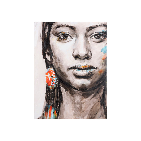Unity I Woman (L) by Mercana Studio a Hand Embellished Textured Canvas