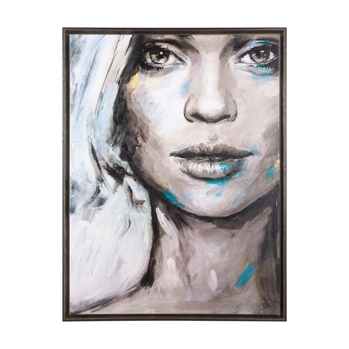 Unity III Woman (FL) by Mercana Studio a Hand Embellished Textured Framed Canvas from Mercana - Luna Furniture