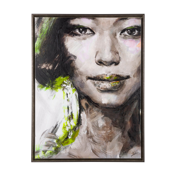 Unity VI Woman (FL) by Mercana Studio a Hand Embellished Textured Framed Canvas