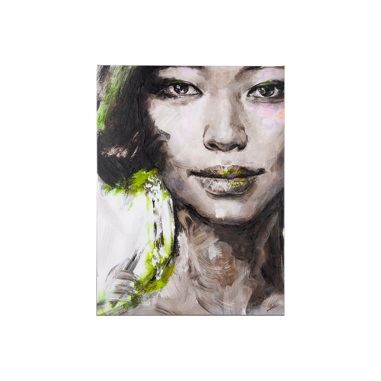 Unity VI Woman (S) by Mercana Studio a Hand Embellished Textured Canvas from Mercana - Luna Furniture