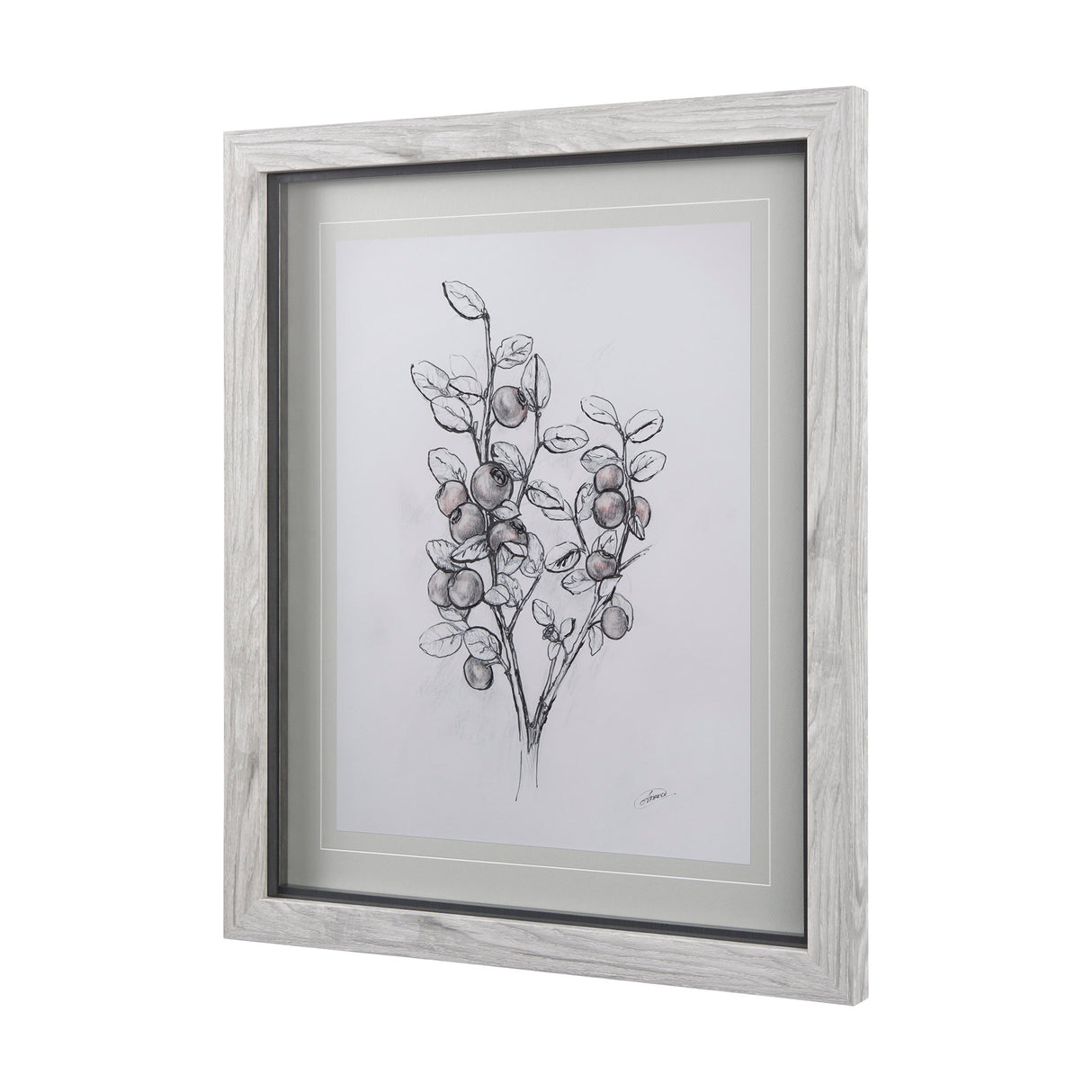 WildBerry Collection Hucklberry Mercana Studio Hand Embellished Framed Art Print Matted under Glass from Mercana - Luna Furniture