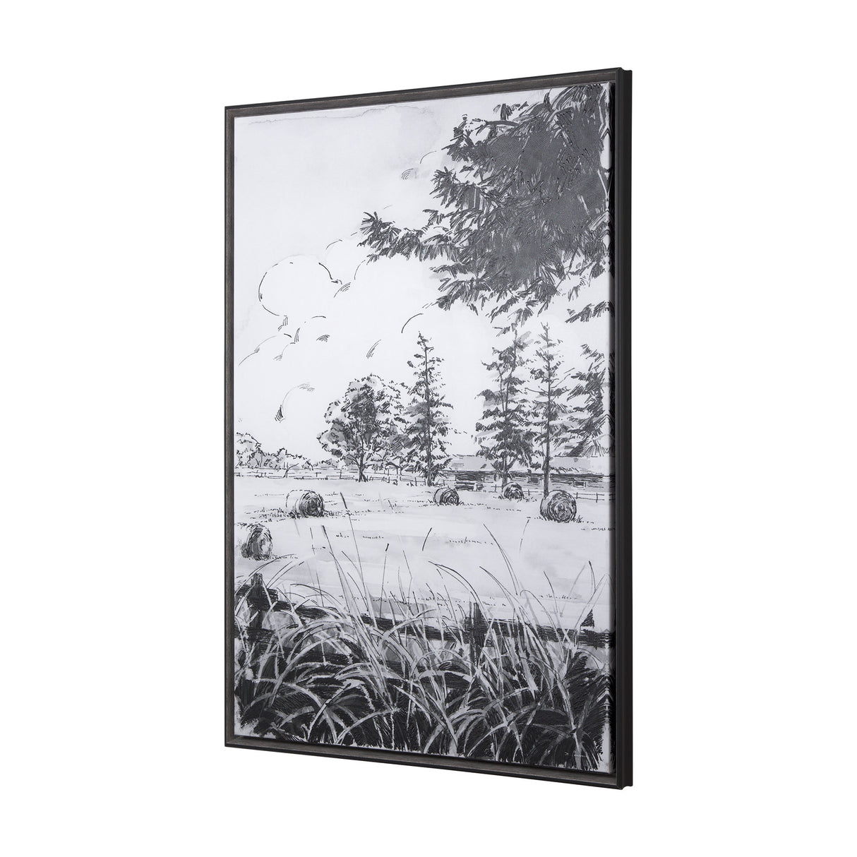 Farm View II by Mercana Studio a Hand Embellished Textured Framed Canvas from Mercana - Luna Furniture