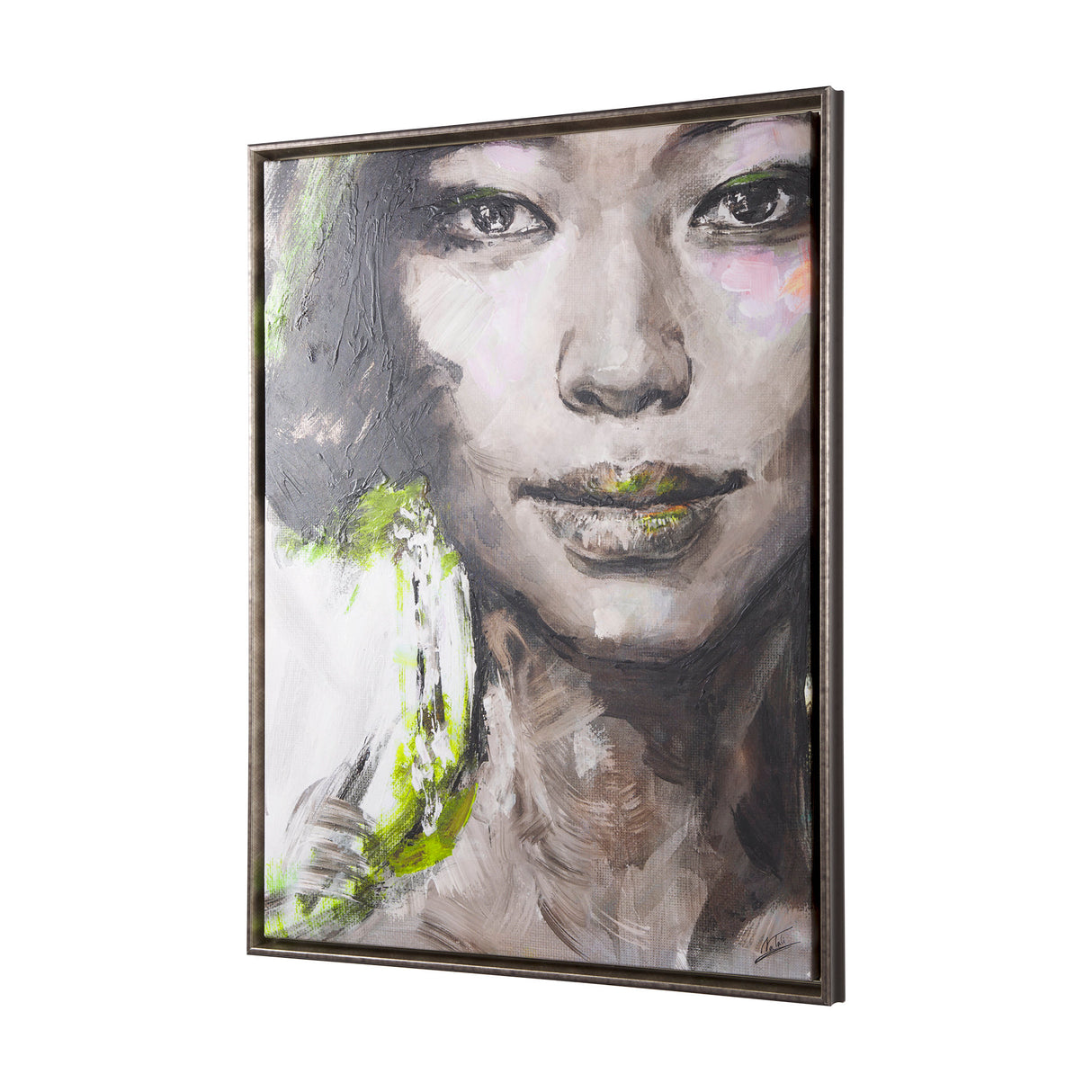 Unity VI Woman (FL) by Mercana Studio a Hand Embellished Textured Framed Canvas from Mercana - Luna Furniture