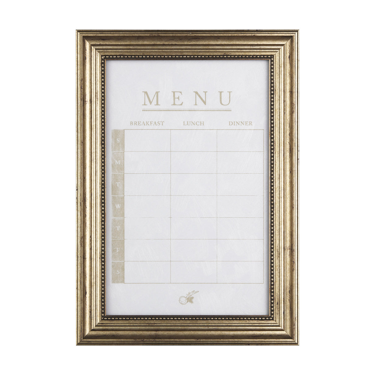 MENU I by Mercana Studio a Hand Embellished Textured Framed Art Print Matted under Glass from Mercana - Luna Furniture