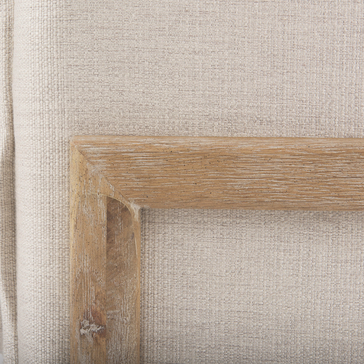Roy II Beige Upholstered and Brown Wood Frame Arm Chair from Mercana - Luna Furniture