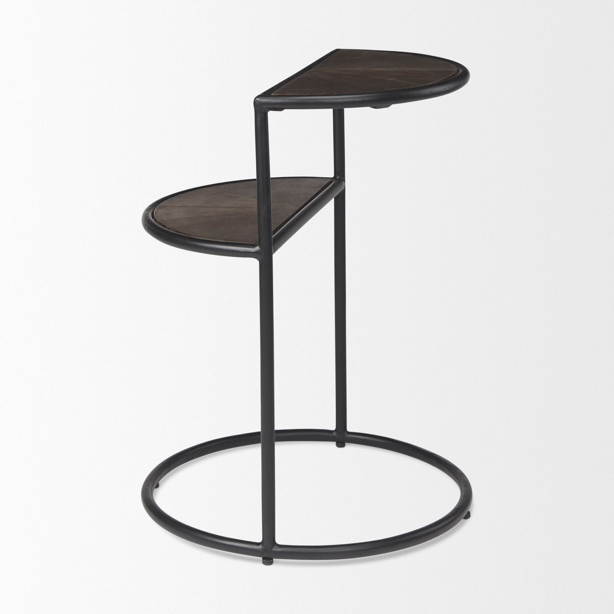 Arlo 20.5L x 20.5W x 24.4H Brown Wood W/Black Metal End Table from Mercana - Luna Furniture