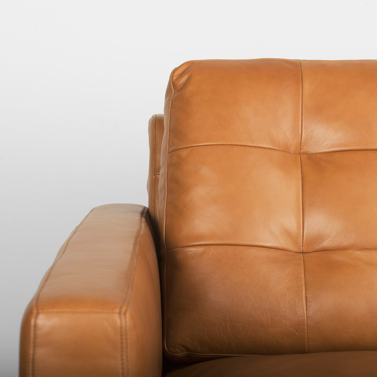 Olaf 88.2L x 37.8W x 35.0H Tan Leather Sofa from Mercana - Luna Furniture