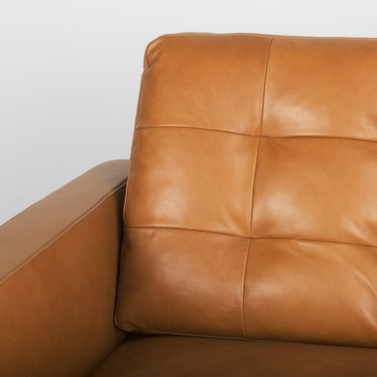 Olaf 88.2L x 37.8W x 35.0H Tan Leather Sofa from Mercana - Luna Furniture
