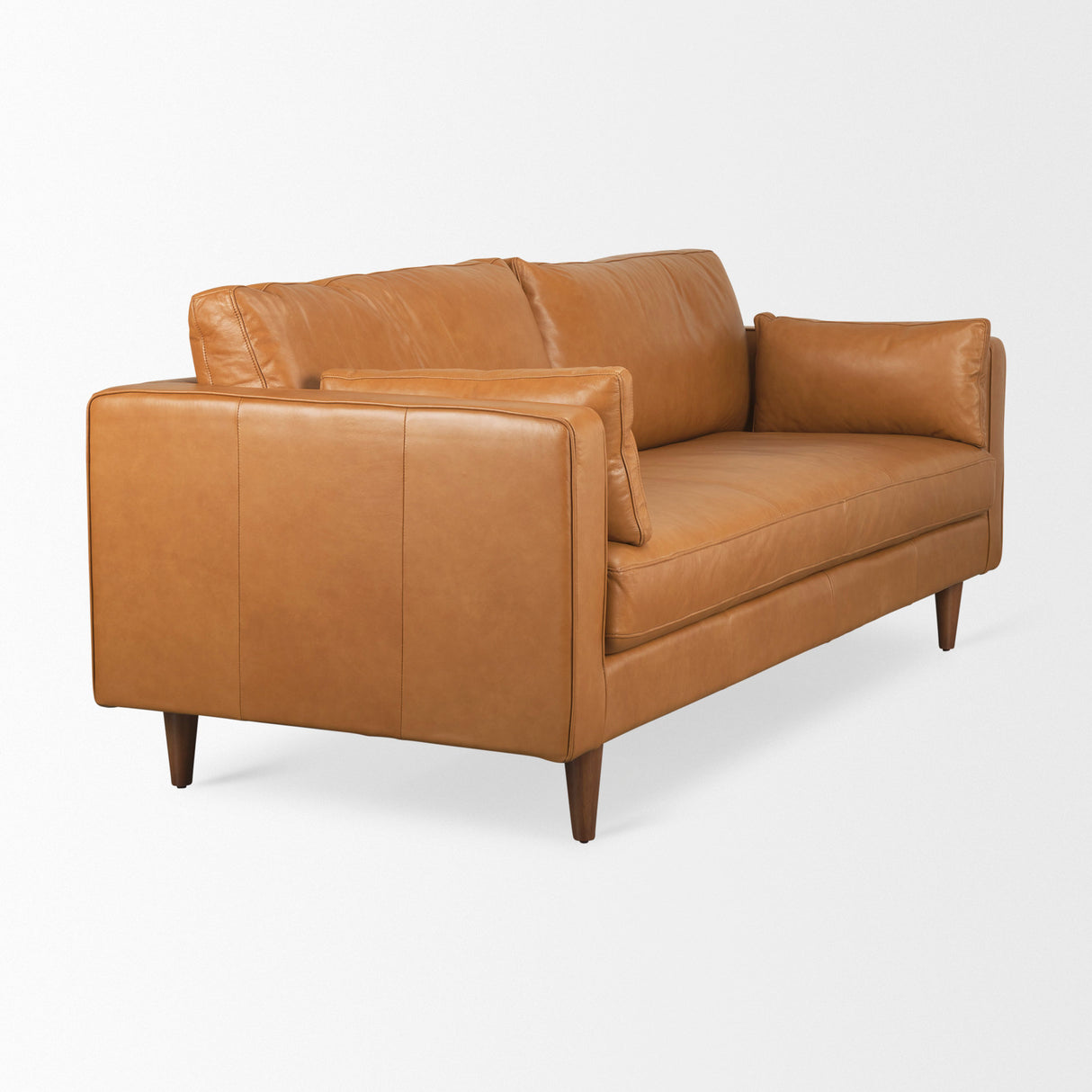 Elton 87.8L x 37.8W x 34.6H Tan Leather Sofa from Mercana - Luna Furniture