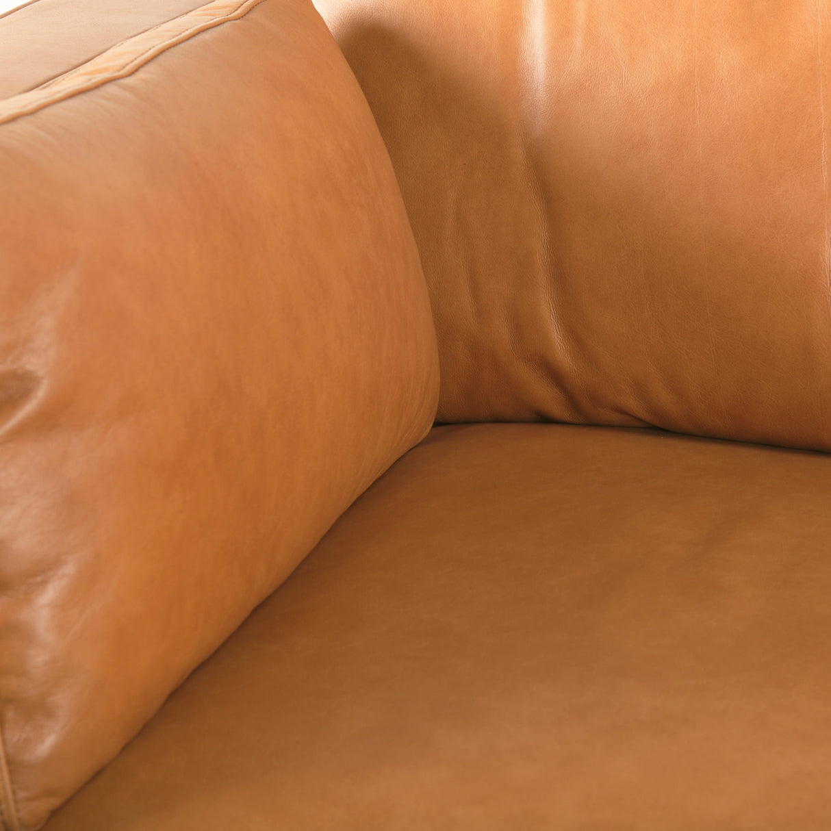 Elton 87.8L x 37.8W x 34.6H Tan Leather Sofa from Mercana - Luna Furniture