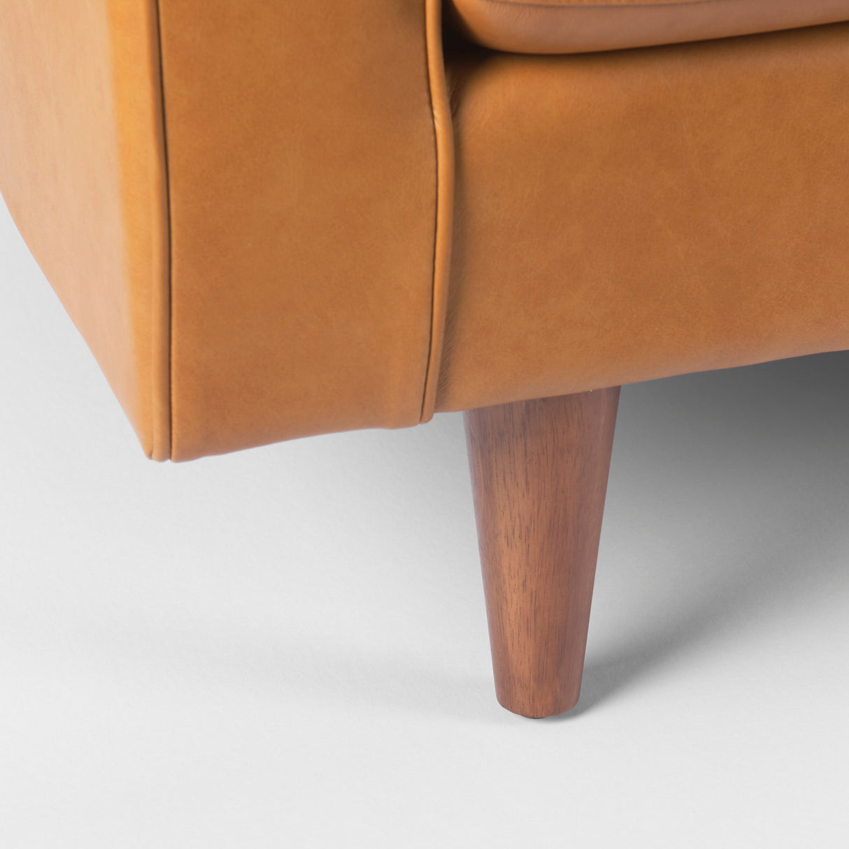 Elton 87.8L x 37.8W x 34.6H Tan Leather Sofa from Mercana - Luna Furniture