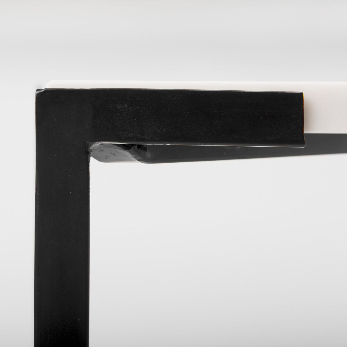 Lucas 30x30 White Marble Top Black Metal Base Coffee Table from Mercana - Luna Furniture