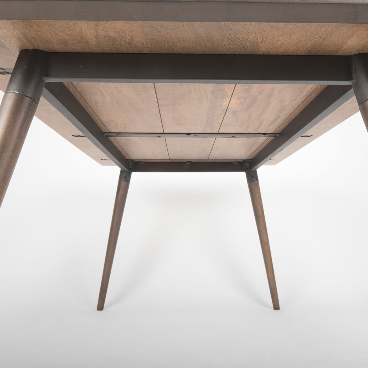 Nicholas II 72x39 Brown Solid Wood Top Metal/Wood Leg Dining Table from Mercana - Luna Furniture