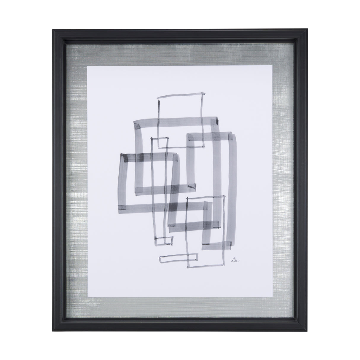 Lines III by Mercana Studio a Hand Embellished Textured Framed Art Print Matted under Glass from Mercana - Luna Furniture