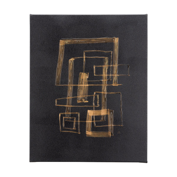 Lines IV by Mercana Studio a Hand Embellished Textured Canvas
