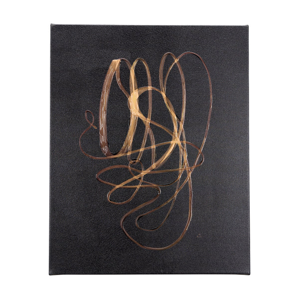 Lines V by Mercana Studio a Hand Embellished Textured Canvas