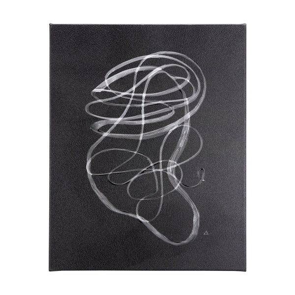 Lines VI by Mercana Studio a Hand Embellished Textured Canvas
