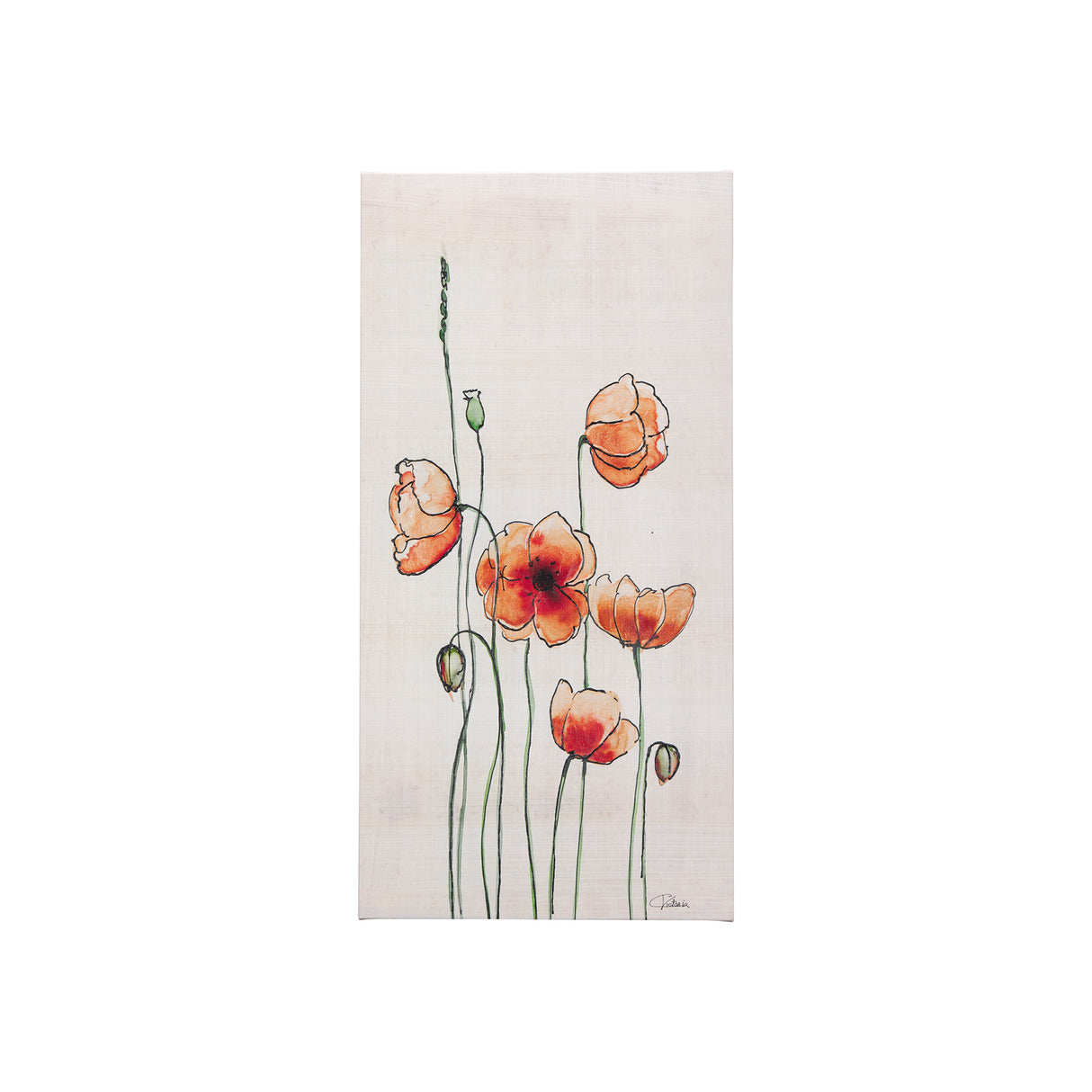 Meadow flowers I by Mercana Studio a Hand Embellished Textured Canvas from Mercana - Luna Furniture