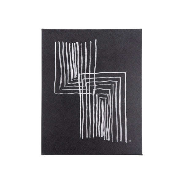 Lines II by Mercana Studio a Hand Embellished Textured Canvas